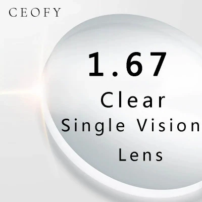 CEOFY 1.67 مؤشر وصفة طبية نظارات العين قصر النظر العلامة التجارية عدسة واضحة الن