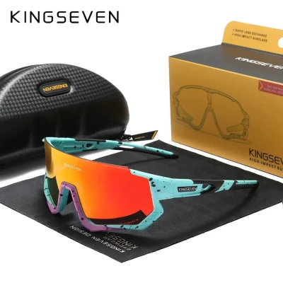 نظارات KINGSEVEN-الدراجات الشمسية للرجال والنساء ، نظارات الدراجات الجبلية ، UV4