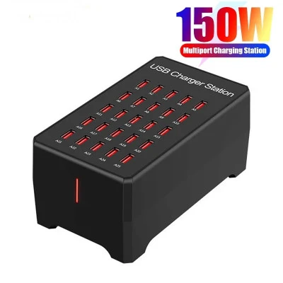 150 واط متعددة USB شاحن سريع LED مؤشر 30 منافذ USB 2.4A شحن Cargador للهواتف الذ
