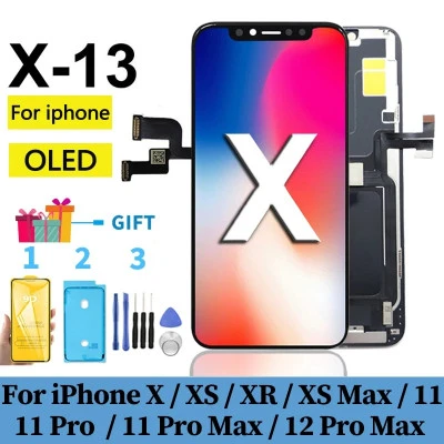 OLED Lcd آيفون X XR Xs ماكس 11 برو ماكس 12 برو شاشة LCD تعمل باللمس محول الأرقام