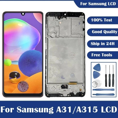 OLED/incell لسامسونج A31 Diplay A315 A315F شاشة LCD مع شاشة تعمل باللمس محول الأ