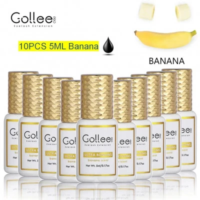 Gollee الموز رائحة غير مزعجة لاصق الرموش 1S الجافة لاش Gule مع لاش Bonder Gule ر