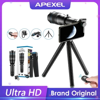 APEXEL 60X الهاتف المحمول المقربة عدسة التكبير أحادي تلسكوب + ترايبود قابلة للتم