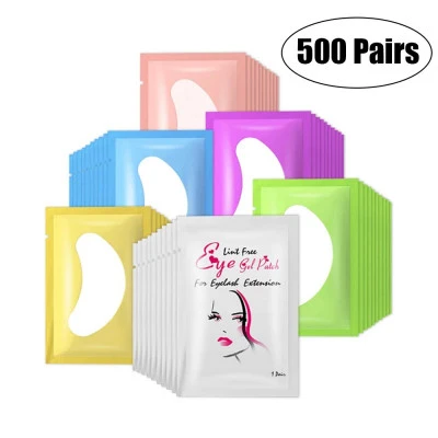 500 Pairs بالجملة رمش تمديد لوازم ورقة بقع تطعيم العين ملصقات تحت رفادة عين العي