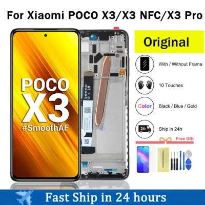 قطع غيار أصلية 6.67 لهاتف شاومي بوكو X3 شاشة عرض LCD تعمل باللمس محول رقمي لبوكو