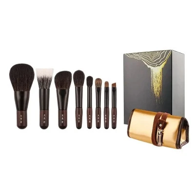 ميستيني ماكياج Brush-8Pcs الشعر الطبيعي عالية الجودة فرش عدة-المحمولة قصيرة مقبض