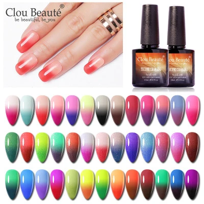 Clou Beaute 10 مللي الحرارية تغيير هلام طلاء الأظافر UV/LED مسمار الفن البولندية
