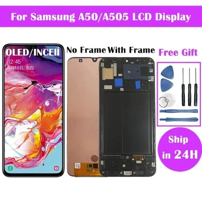 OLED/Incell Pantalla لسامسونج A50 عرض A505F/DS A505F A505FD A505A شاشة LCD تعمل 