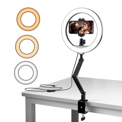 APEXEL Selfie حلقة ضوء التصوير Led حافة مصباح مع اختياري حامل المحمول تصاعد تراي