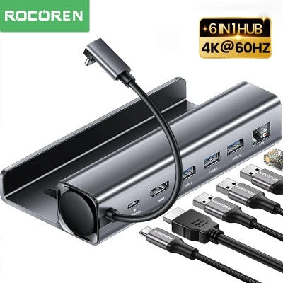 محطة إرساء Rocoren Dex USB C HUB إلى USB 3.0 HDMI متوافق مع محطة قفص الاتهام لسا