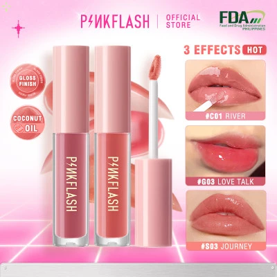 PINKFLASH-أحمر شفاه سائل لامع مقاوم للماء يدوم طويلاً ، ملمع شفاه مرطب ، تألق طب