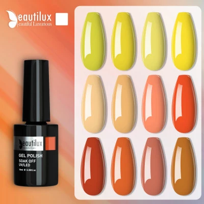 Beautilux-طلاء أظافر أصفر ، لون أصفر ، ليمون ، موز ، مانجو ، UV ، Led ، البابايا