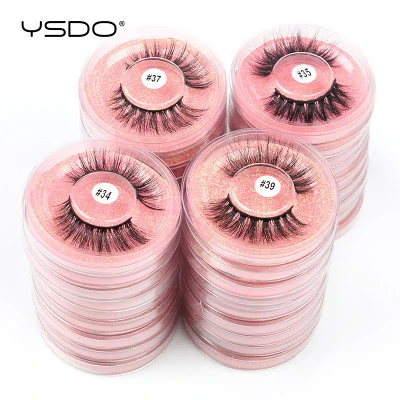 YSDO-رموش مينك كاذبة ثلاثية الأبعاد ناعمة وسميكة للماكياج ، بالجملة ، 4/10/20/50