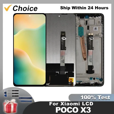 شاشة LCD تعمل باللمس محول رقمي لشاومي بوكو X3 برو ، قطع غيار الشاشة ، NFC ، M200