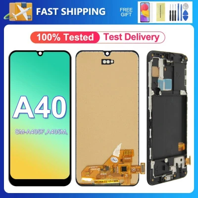 مجموعة محول رقمي لشاشة Lcd تعمل باللمس لشاشة Sumarmm a40 ، بوصة ، لـ a405f ، a40