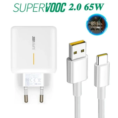 65 واط Supervooc 2.0 شاحن سريع ل ممن لهم رينو Ace Ace2 Reno4 Reno5 Reno6 Reno7 R