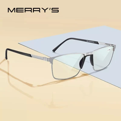 MERRYS-نظارات قراءة مضادة للضوء الأزرق للرجال ، عدسات CR-39 شبه كروية من الراتنج