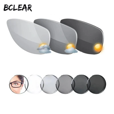 BCLEAR-عدسة فوتوكرومية متعددة البؤر 1.61 Chameleon ، عدسات قراءة مخصصة لقصر النظ