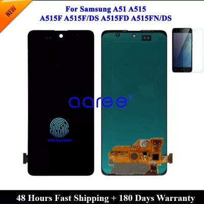 OLED LCD مع بصمة لسامسونج A51 2020 A515 LCD A515F lcd لسامسونج A515 A515F شاشة L