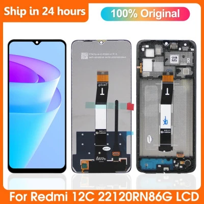 مجموعة محول رقمي بشاشة تعمل باللمس ، شاشة LCD بإطار Redmi 12C ، تم اختبار 22120n