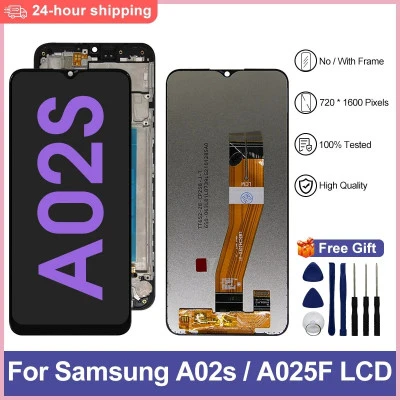 لسامسونج غالاكسي A02S عرض SM-A025G/DS LCD شاشة تعمل باللمس محول الأرقام عرض لسام