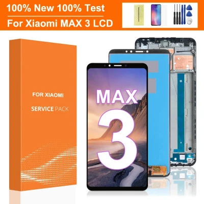 شاومي مي ماكس 3 شاشة LCD استبدال شاشة تعمل باللمس مع الإطار ، تجميع الأرقام ،