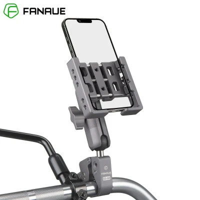FANAUE دراجة نارية دراجة نارية حامل هاتف دعم المحمول حامل صدمة امتصاص خلية للدرا