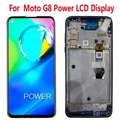 شاشة عرض LCD تعمل باللمس مع إطار ، تم اختبار IPS من أجل موتورولا موتو G8 ، مجموع