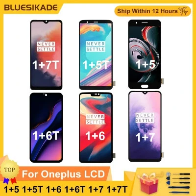 AMOLED ل Oneplus 6 6T 7 LCD تعمل باللمس محول الأرقام عرض الجمعية ل Oneplus 5 5T 