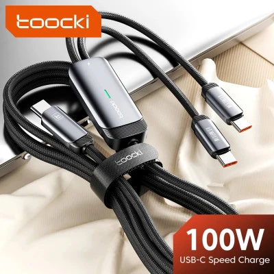 Toocki-USB Type C إلى نوع C كابل ، شحن سريع ، سلك بيانات البرق ، آيفون 15 ، 14 ،