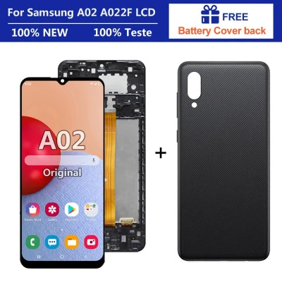 شاشة LCD تعمل باللمس مع إطار ، مجموعة بديلة ، سامسونج جالاكسي A02 ، A022 ، A022M