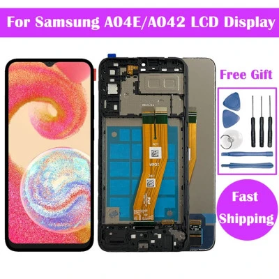 شاشة LCD مع مجموعة محول رقمي تعمل باللمس ، سامسونج جالاكسي A04E ، A042 ، A042F ،
