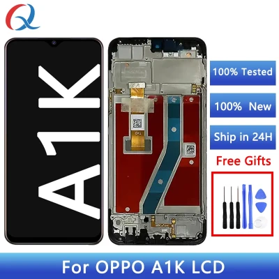 شاشة lcd للهاتف المحمول لـ oppo a1k realme c2 ، جزء بديل مع إطار لـ oppo a1k rea