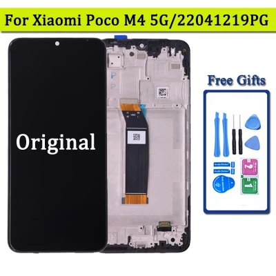 محول رقمي بشاشة LCD تعمل باللمس ، قطع غيار ، من طراز xio Poco M4 5G ، 22041219PG
