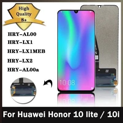 شاشة Lcd تعمل باللمس مع إطار لهواوي هونر 10 لايت ، جديد ، أصلي ، التجميع ، 10i ،