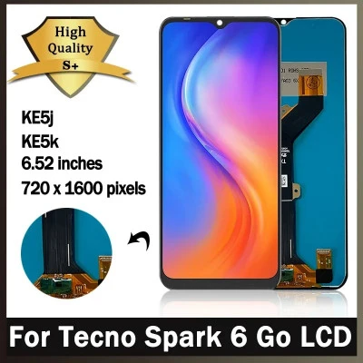 شاشة LCD أصلية شاشة تعمل باللمس مجموعة محول الأرقام ، Infinix Tecno Spark 6 Go ،