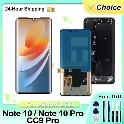 مجموعة محول رقمي بشاشة تعمل باللمس لـ Xiaomi Mi CC9 Pro ، استبدال LCD ، سوبر ، i