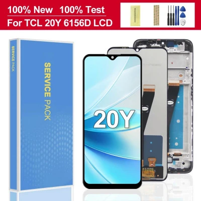 شاشة LCD تعمل باللمس مع إطار ، مجموعة محول رقمي ، بديلة لـ TCL 20Y 6156D ،