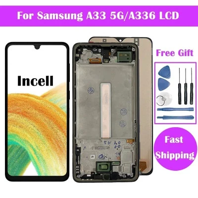 شاشة LCD مع شاشة رقمية تعمل باللمس ، Incell ، OLED لسامسونج غالاكسي A33 ، A336 ،