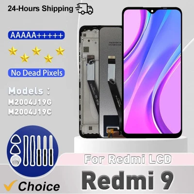 شاشة LCD تعمل باللمس محول رقمي لـ Xiaomi Redmi 9 ، قطع غيار الشاشة ، ، M2004J19G