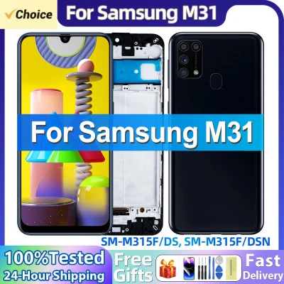 شاشة لمس lcd Amoled لسامسونج غالاكسي m31 ، m315 ، بوصة ، تجميع محول الأرقام ،