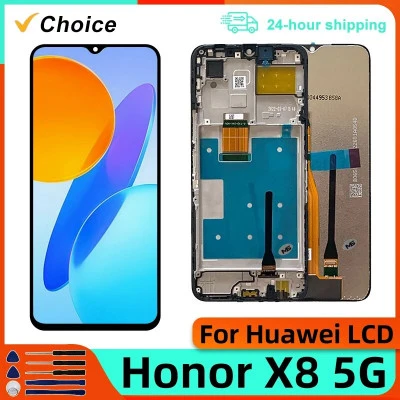 لوحة تجميع محول الأرقام بشاشة تعمل باللمس ، شاشة LCD ، قطع غيار ، هواوي هونر X8 