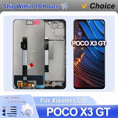 شاشة LCD لـ xiao Poco X3 GT ، مجموعة محول الأرقام بشاشة تعمل باللمس ، قطع غيار I