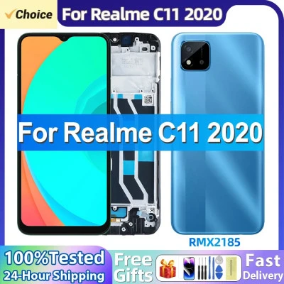 شاشة LCD تعمل باللمس تجميع محول الأرقام ، أوبو ريالمي C11 ، RMX2185 ، جودة AAA ،