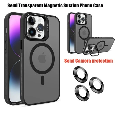 جرابات هاتف مغناطيسية مقاومة للصدمات لأجهزة iPhone ، Magsafe ، شحن لاسلكي ، حامل