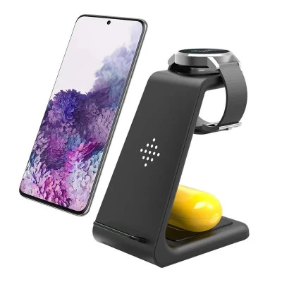 شاحن سفر لاسلكي T3 أصلي ، محطة شحن سريعة لهاتف سامسونج ، ساعة Galaxy 6 ، 5 ، 4 A
