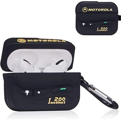 غطاء حماية من السليكون لسماعة ابل ايربودز برو - Airpods Pro - نمط MOTOROLA