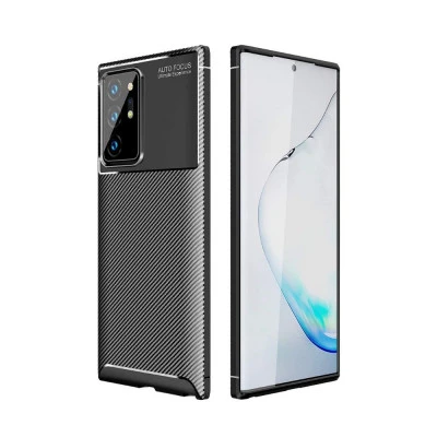 غطاء كربون اسود بتصميم رائع وأنيق لحماية جهاز Samsung Galaxy Note 20 Ultra